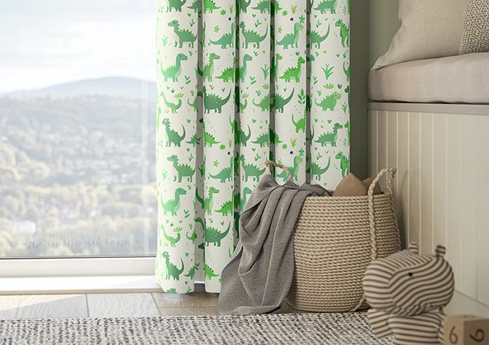 Dino Land, Lush Green - Made to Measure Curtains - Image 5